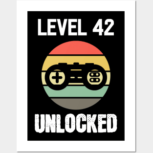 Level 42 Unlocked - For Gamers Posters and Art